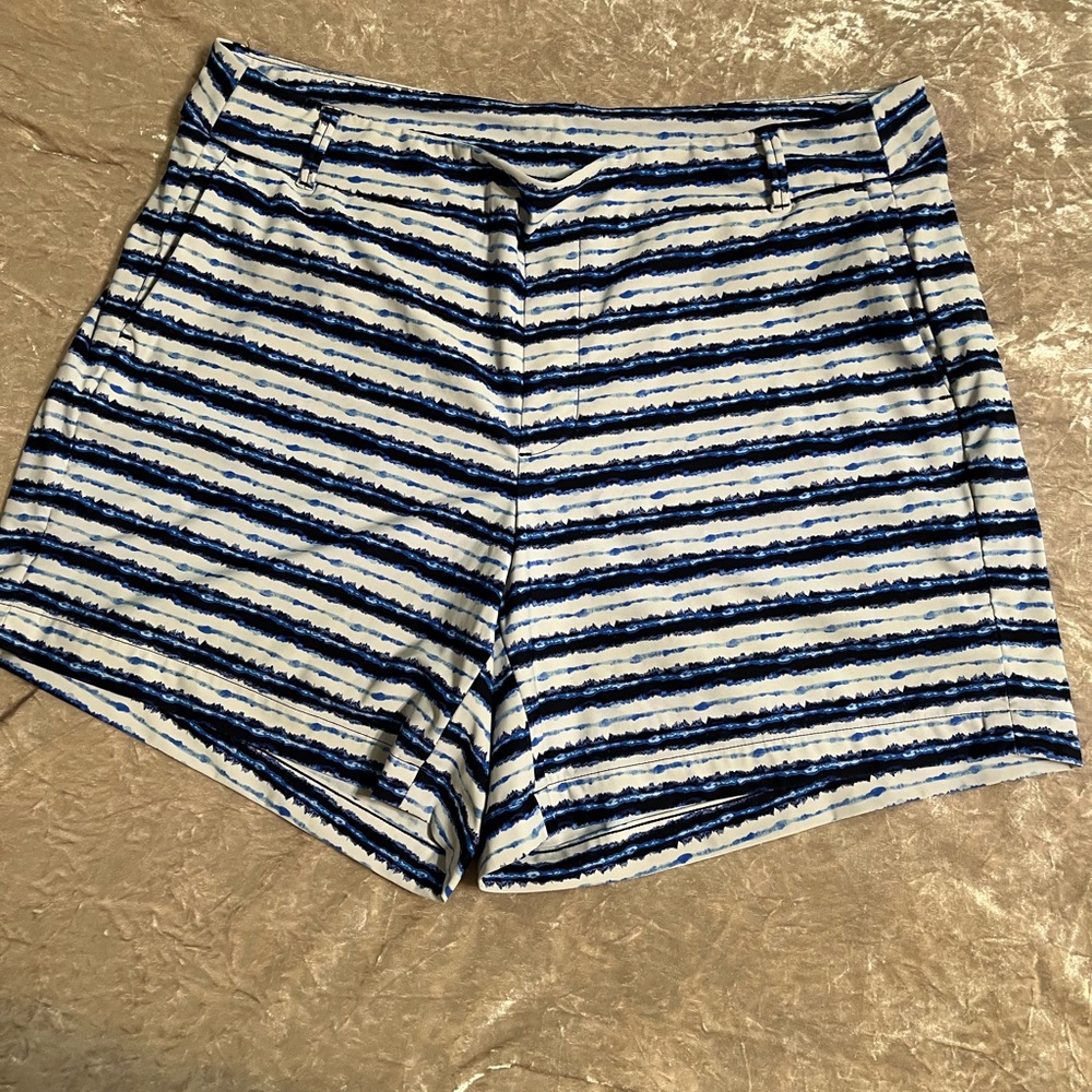 Striped Blue & White Women’s Shorts